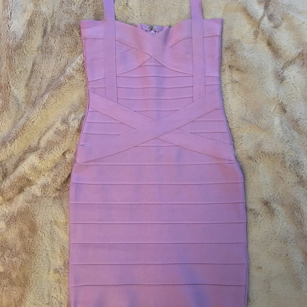 Lilac purple bodycon dress - S